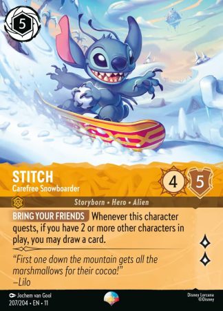 Stitch - Carefree Snowboarder  ·  Winterspell 207
