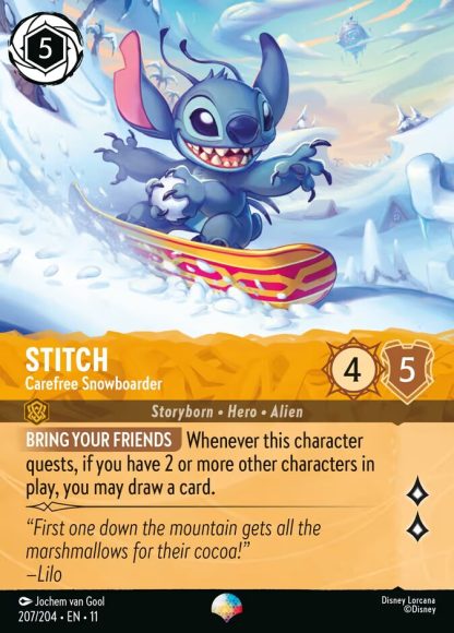 Stitch - Carefree Snowboarder · Winterspell 207