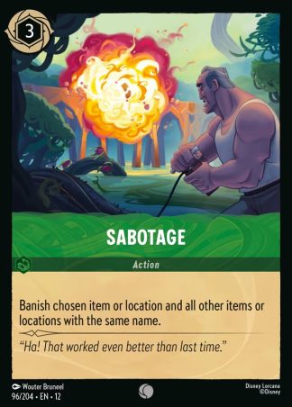 Sabotage  ·  Wilds Unknown 96 · Foil