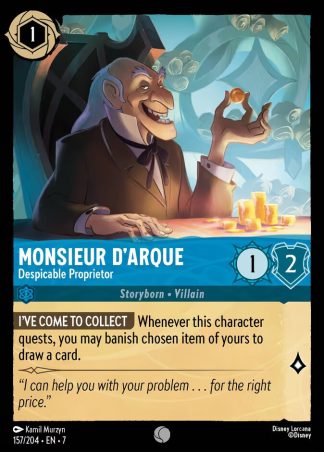 Monsieur D'Arque - Despicable Proprietor  ·  Archazia's Island 157