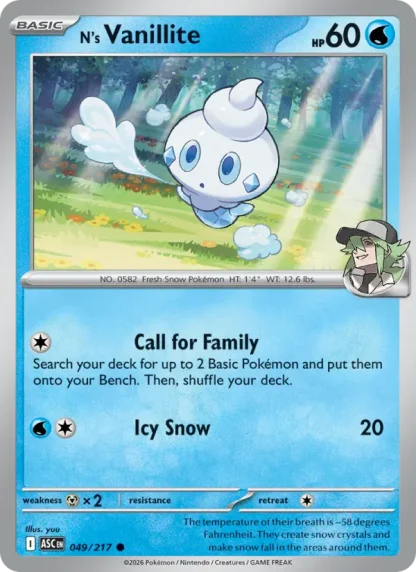 N's Vanillite · Ascended Heroes 049