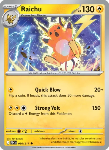 Raichu · Ascended Heroes 056