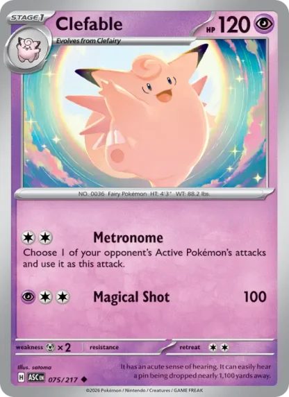 Clefable · Ascended Heroes 075