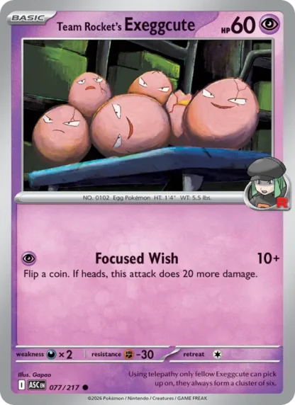Team Rocket's Exeggcute · Ascended Heroes 077