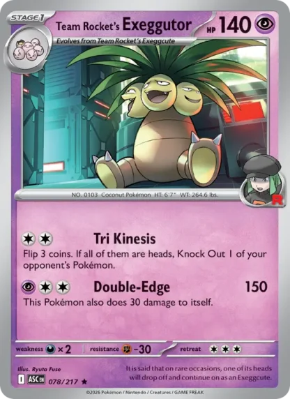 Team Rocket's Exeggutor · Ascended Heroes 078