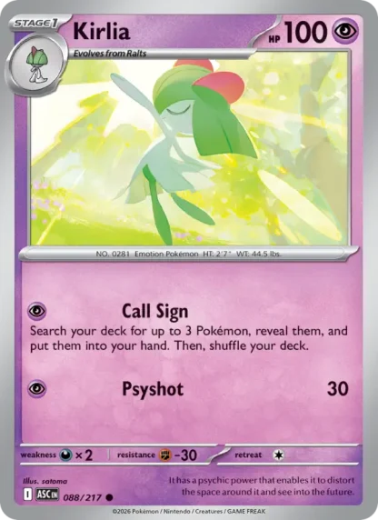 Kirlia · Ascended Heroes 088