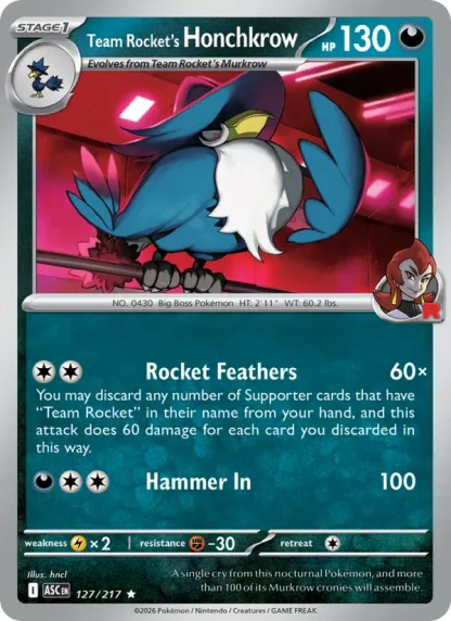 Team Rocket's Honchkrow · Ascended Heroes 127