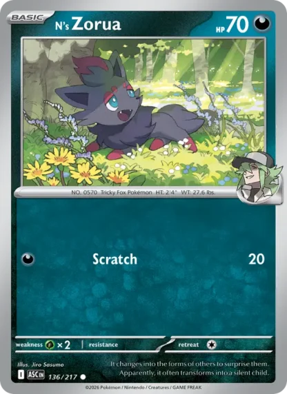 N's Zorua · Ascended Heroes 136