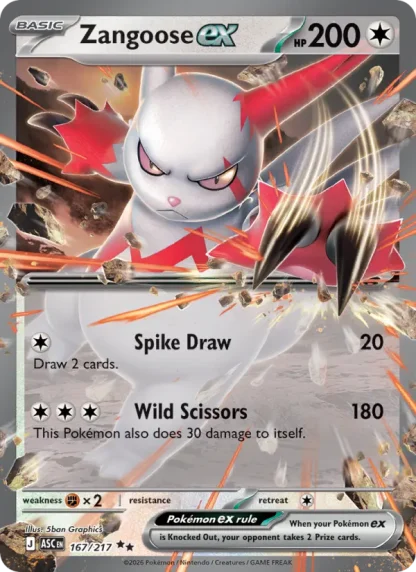 Zangoose ex · Ascended Heroes 167