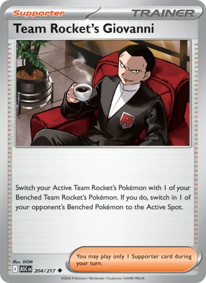 Team Rocket's Giovanni · Ascended Heroes 204