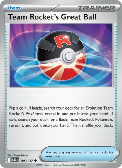 Team Rocket's Great Ball · Ascended Heroes 205