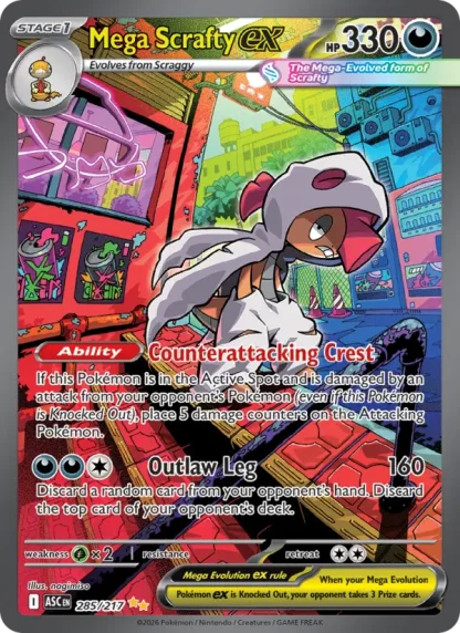 Mega Scrafty ex · Ascended Heroes 285