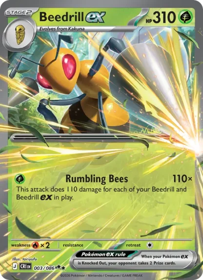 Beedrill ex · Chaos Rising 003