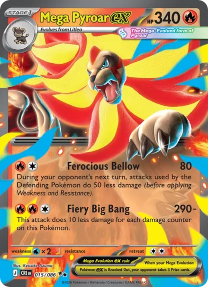 Mega Pyroar ex · Chaos Rising 015