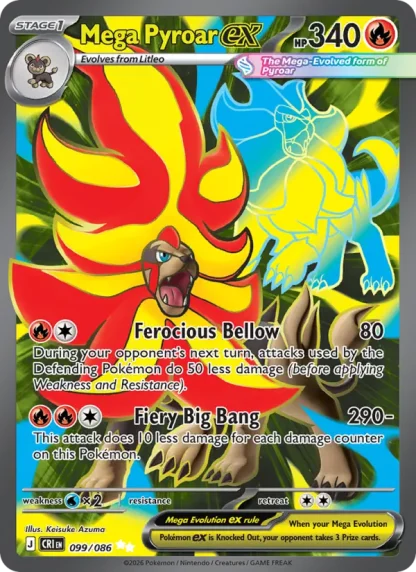 Mega Pyroar ex · Chaos Rising 099