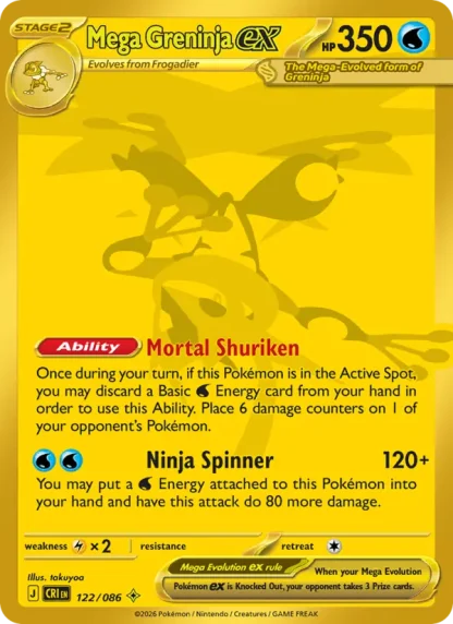 Mega Greninja ex · Chaos Rising 122