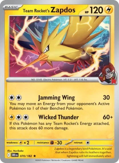 Team Rocket's Zapdos · Destined Rivals 070