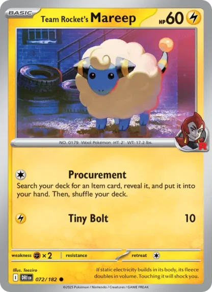 Team Rocket's Mareep · Destined Rivals 072