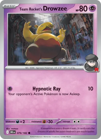 Team Rocket's Drowzee · Destined Rivals 079