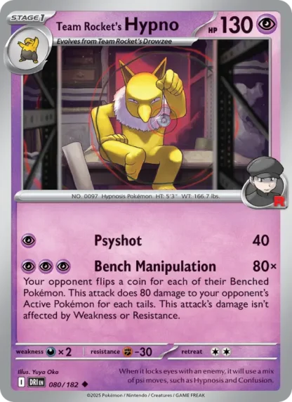 Team Rocket's Hypno · Destined Rivals 080