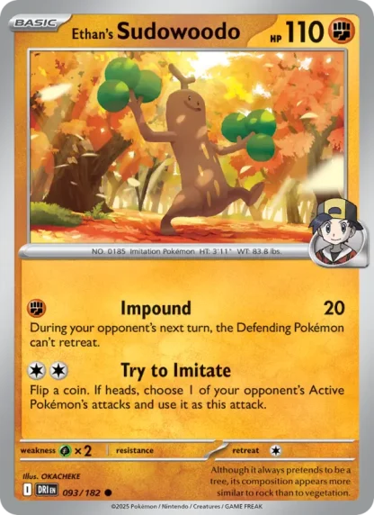 Ethan's Sudowoodo · Destined Rivals 093