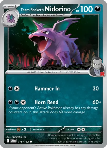 Team Rocket's Nidorino · Destined Rivals 118