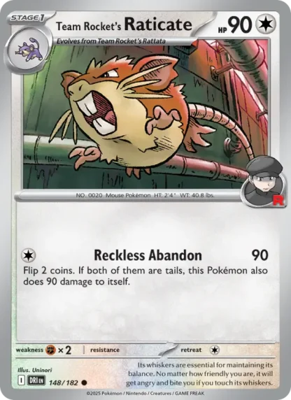 Team Rocket's Raticate · Destined Rivals 148