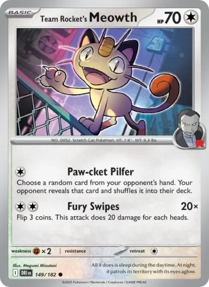 Team Rocket's Meowth · Destined Rivals 149