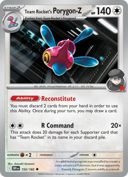 Team Rocket's Porygon-Z · Destined Rivals 155