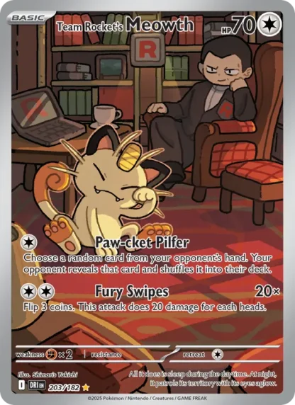 Team Rocket's Meowth · Destined Rivals 203