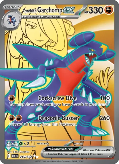 Cynthia's Garchomp ex · Destined Rivals 215