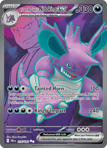 Team Rocket's Nidoking ex · Destined Rivals 216