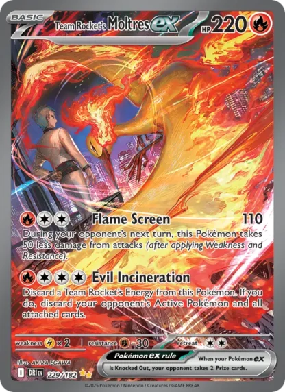 Team Rocket's Moltres ex · Destined Rivals 229