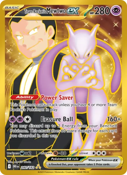 Team Rocket's Mewtwo ex · Destined Rivals 240