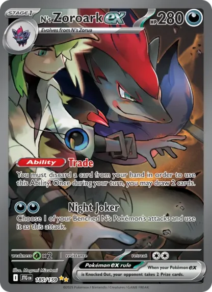 N's Zoroark ex · Journey Together 185