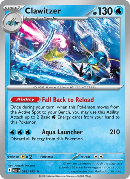Clawitzer · Mega Evolution 038