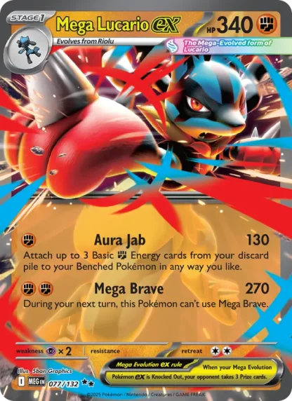 Mega Lucario ex · Mega Evolution 077
