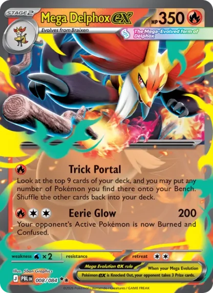 Mega Delphox ex · Pitch Black 008