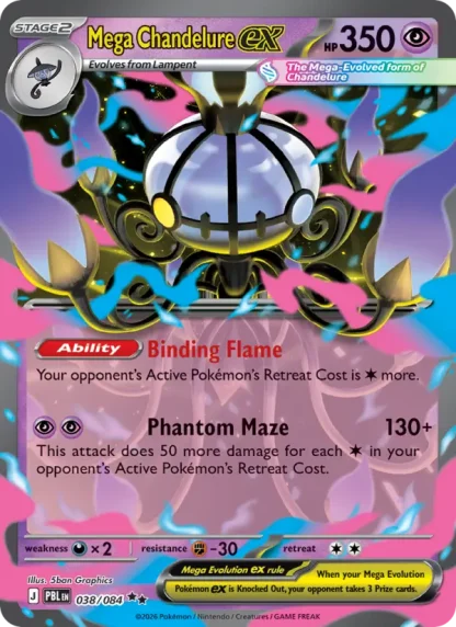 Mega Chandelure ex · Pitch Black 038