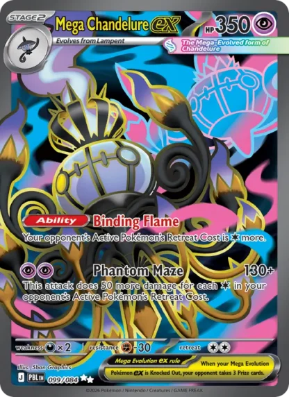 Mega Chandelure ex · Pitch Black 099