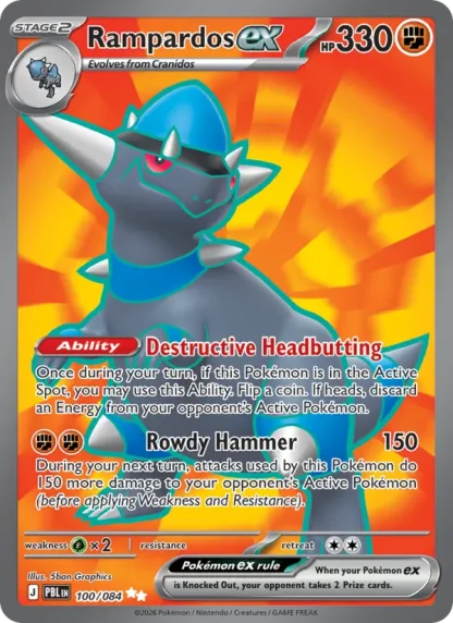Rampardos ex · Pitch Black 100