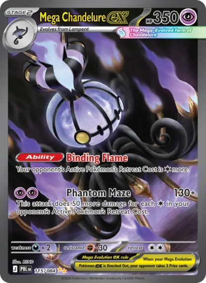 Mega Chandelure ex · Pitch Black 115