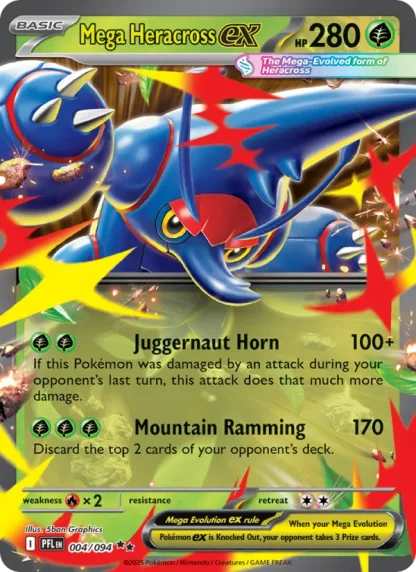 Mega Heracross ex · Phantasmal Flames 004