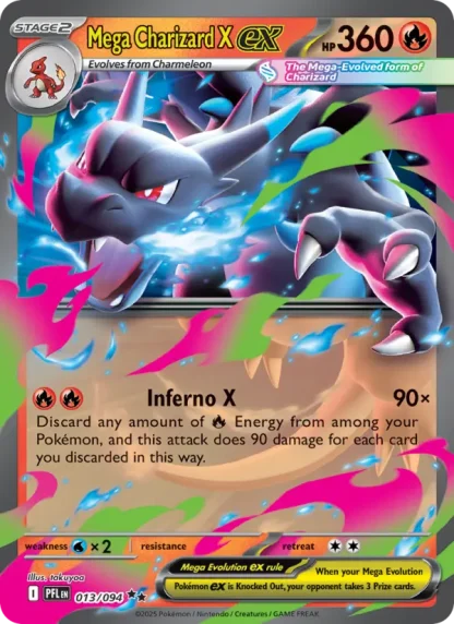 Mega Charizard X ex · Phantasmal Flames 013
