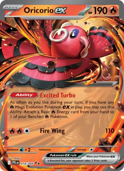 Oricorio ex · Phantasmal Flames 018