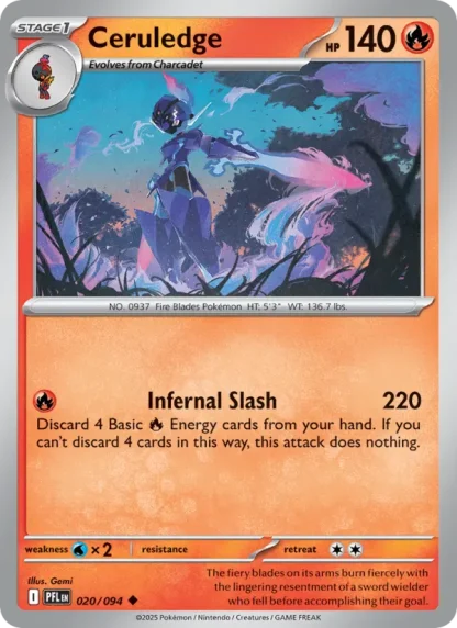 Ceruledge · Phantasmal Flames 020