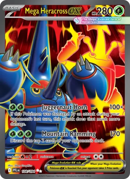 Mega Heracross ex · Phantasmal Flames 108