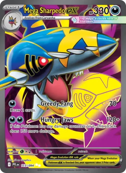 Mega Sharpedo ex · Phantasmal Flames 113