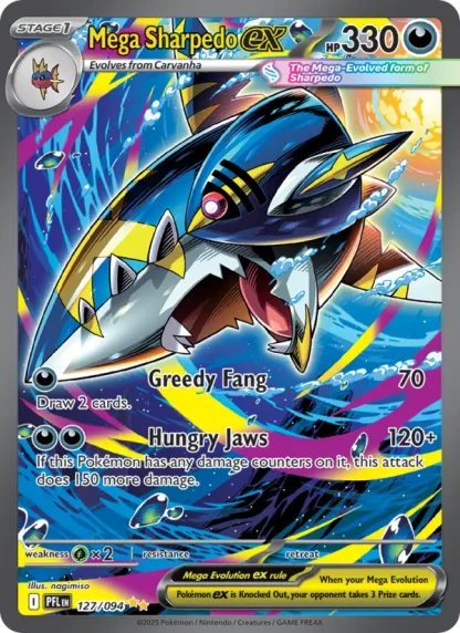 Mega Sharpedo ex · Phantasmal Flames 127