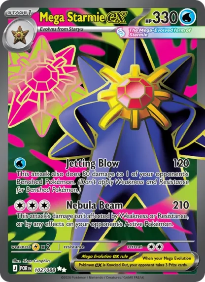 Mega Starmie ex · Perfect Order 102